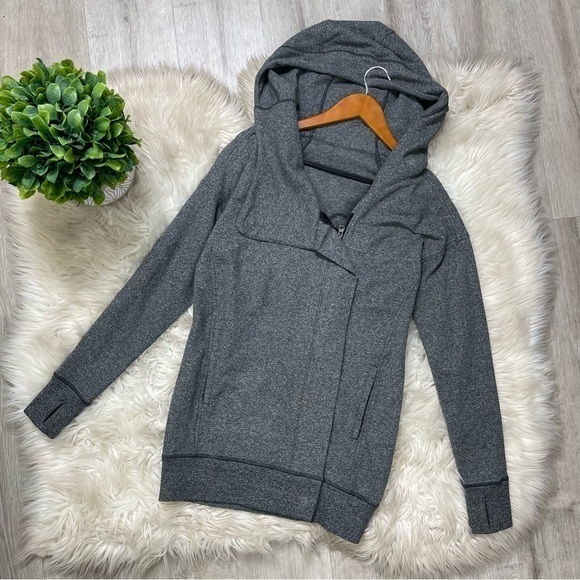 Lululemon Heathered Gray‎ Hooded Zip Up Jacket - Picture 1 of 10